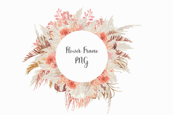 Boho Style Watercolor Frame: A Versatile Asset for Creative Projects