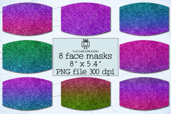 Bright Glitter Face Mask Sublimation Ideas