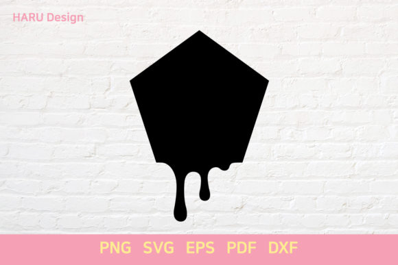 Dripping Shape Pentagon: A Versatile Design Element