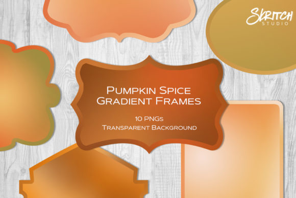 Elevating Autumn Design with the Pumpkin Spice Gradient Frame Set