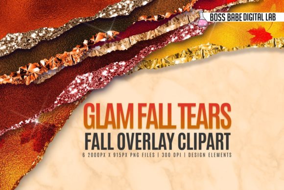 Glam Fall Tears Clipart for Stunning Social Media