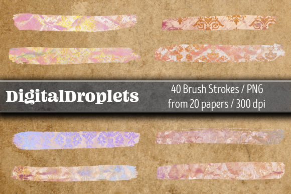 Golden Damask Dust V28 Brush Strokes
