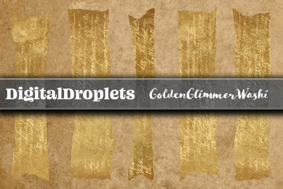 Golden Glimmer 180 Washi Tapes: The Ultimate Digital Decor Kit