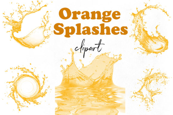 Integrating Orange Juice Clipart and Splash Overlays into Visual Projects