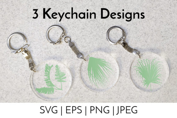 Keychain Palm Leaves Backgrounds SVG