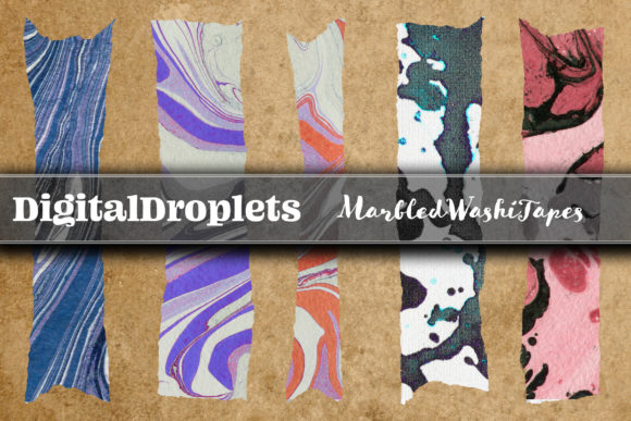 Marbled Washi Tape: Digital Art for Every Creator