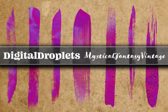 Mystical Fantasy Vintage Brush Strokes: Elevating Digital Creativity with Authentic Texture