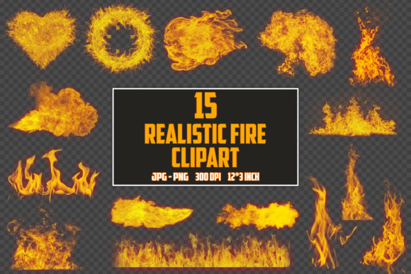 Realistic Fire Flames Clipart Png Jpg for Creative Projects
