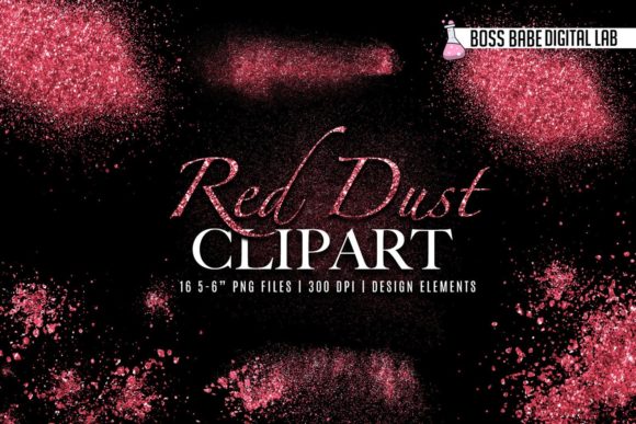 Red Dust Clipart: Add Sparkle to Your Social Media & Designs