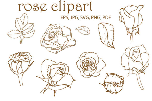 Rose and Leaves SVG. Hand Drawn Doodle F: Integrating Organic Vector Art into Creative Workflows