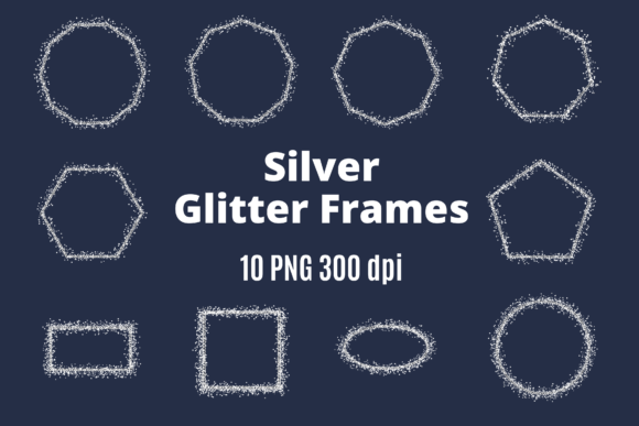 Silver Glitter Frames Clip Art: The Versatile Design Element for Every Creative Project
