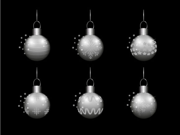 Silver Realistic Christmas Balls: A Premium Design Asset for the Holidays