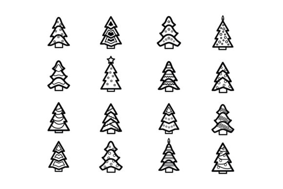 The Timeless Appeal of a Set of Black and White Christmas Trees
