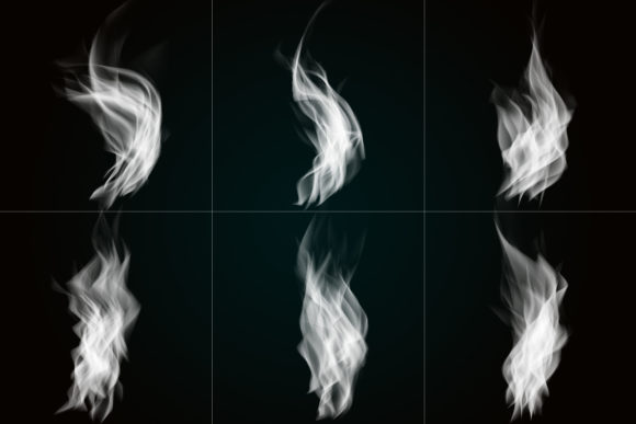 Transform Your Designs with a Realistic Smoke Flame Set Graphic