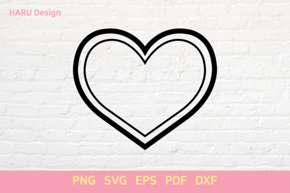 Two Outline Frame Heart: A Versatile Design Element for Creative Projects