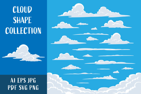 Vector Cloud Shapes Collection