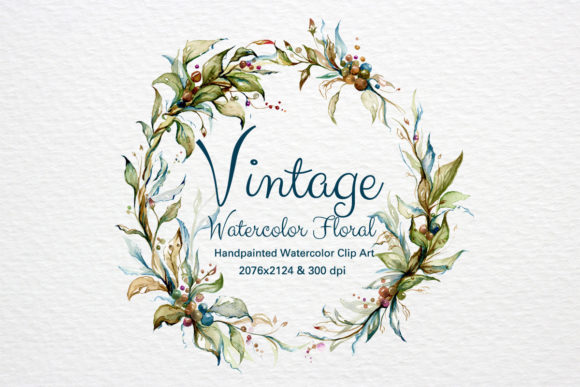Vintage Graphic: Integrating Watercolor Wreath Assets into Professional Design Workflows