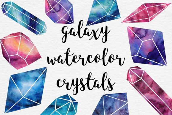 Watercolor Crystals Collection: A Creative Asset