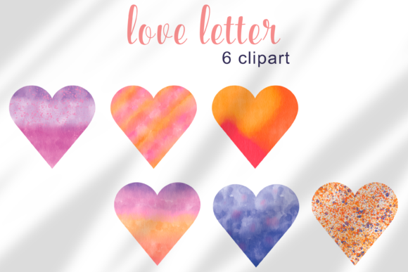Watercolor Hearts for Valentine s Day