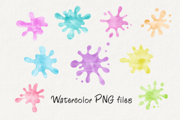 Watercolor Paint Splatter Clipart for Dynamic Design